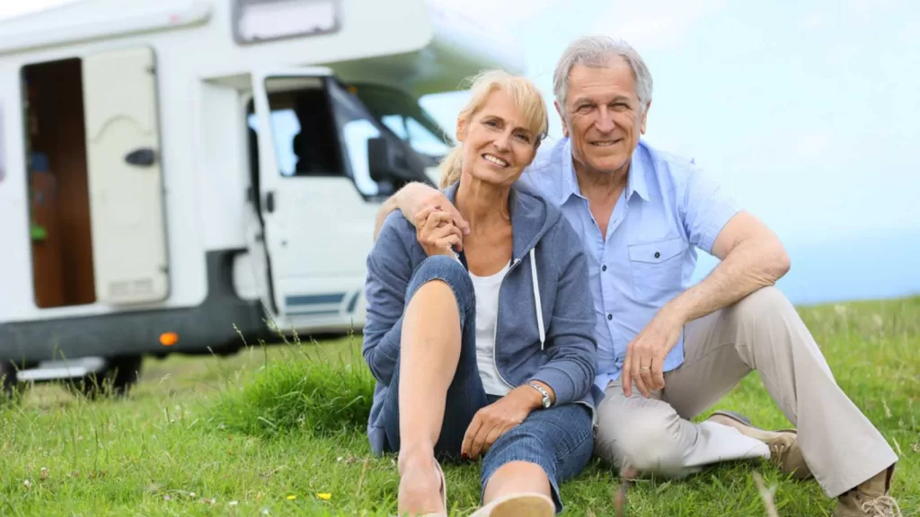 Old couples enjoying outdoors