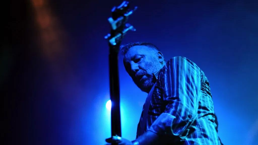 BARCELONA, SPAIN - OCT 10: Peter Hook, Joy Division and New Order legendary bassist, performs Unknown Pleasures album at Apolo on October 10, 2010 in Barcelona, Spain. Birth name: Peter Woodhead.