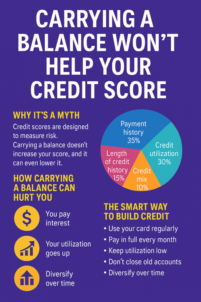 Carrying a balance won't help your credit score